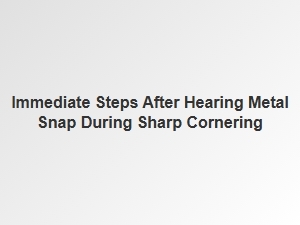 Immediate Steps After Hearing a Metal Snap During Cornering